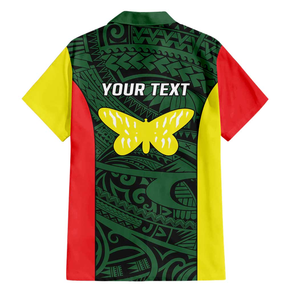 Personalised PNG Oro Province Hawaiian Shirt Bird of Paradise Tattoo Flag Motif - Polynesian Pride