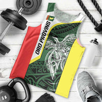 Personalised PNG Oro Province Men Tank Top Bird of Paradise Tattoo Flag Motif LT9 - Polynesian Pride