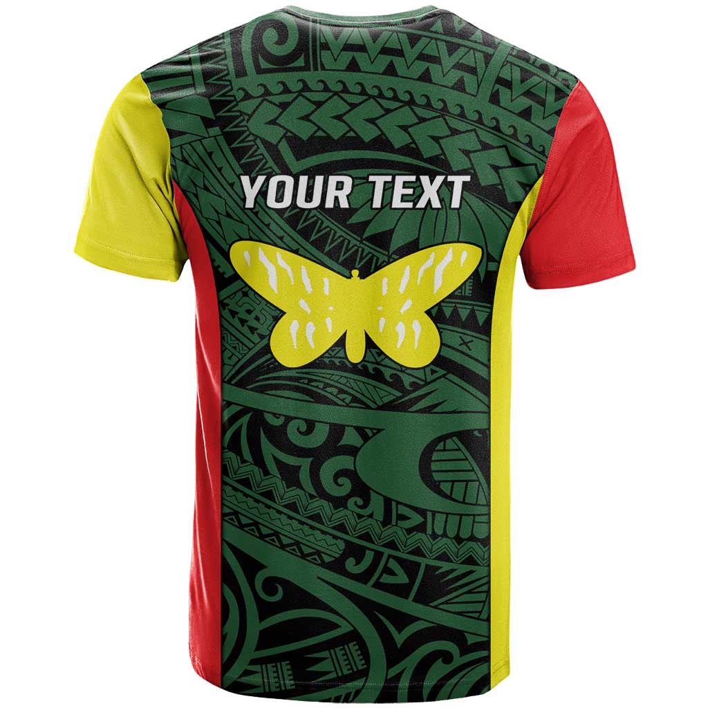 Personalised PNG Oro Province T Shirt Bird of Paradise Tattoo Flag Motif - Polynesian Pride