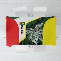 Personalised PNG Oro Province Tablecloth Bird of Paradise Tattoo Flag Motif LT9 Green - Polynesian Pride