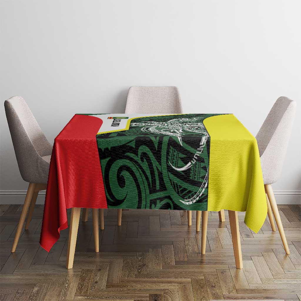 Personalised PNG Oro Province Tablecloth Bird of Paradise Tattoo Flag Motif LT9 - Polynesian Pride
