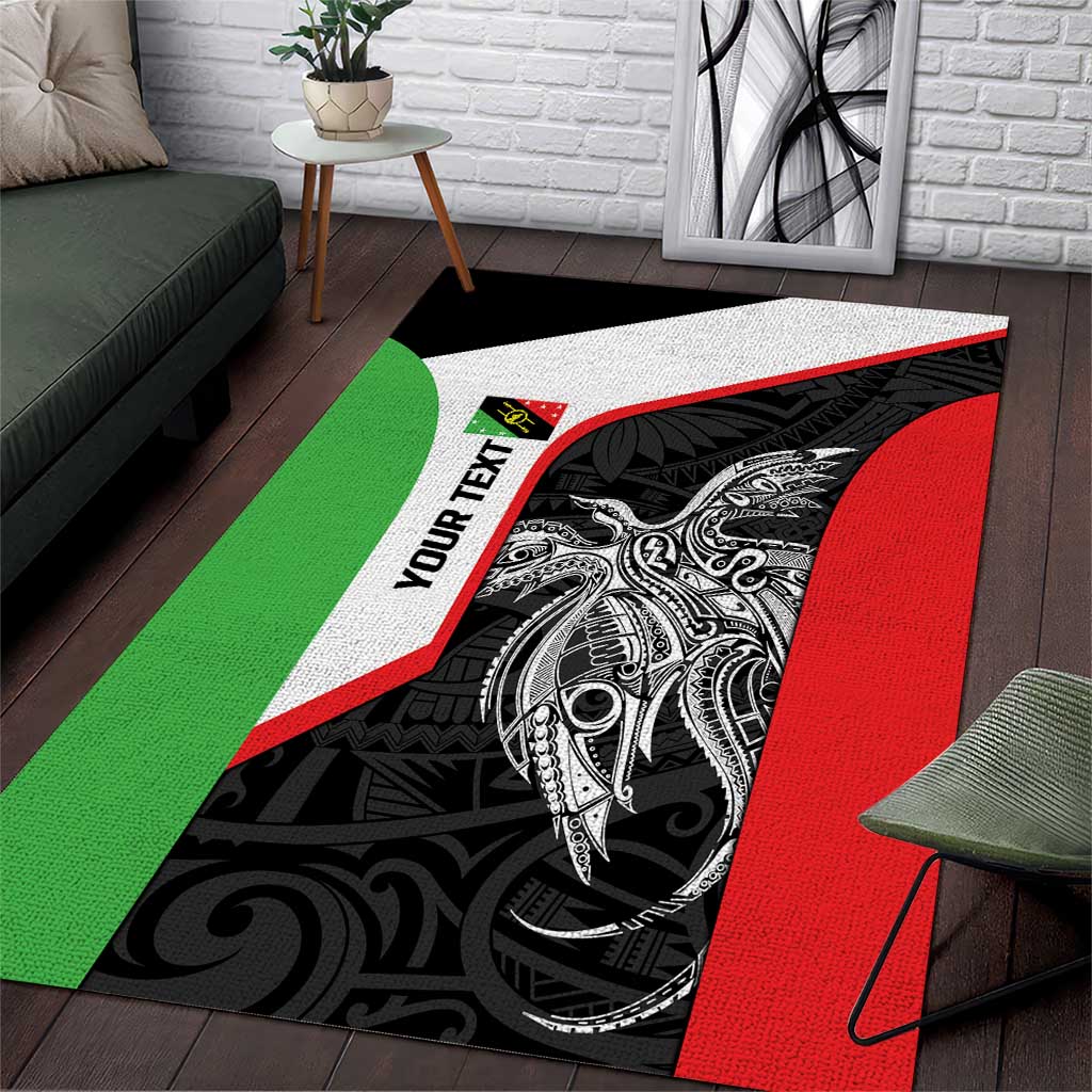 Personalised PNG Southern Highlands Province Area Rug Bird of Paradise Tattoo Flag Motif - Polynesian Pride