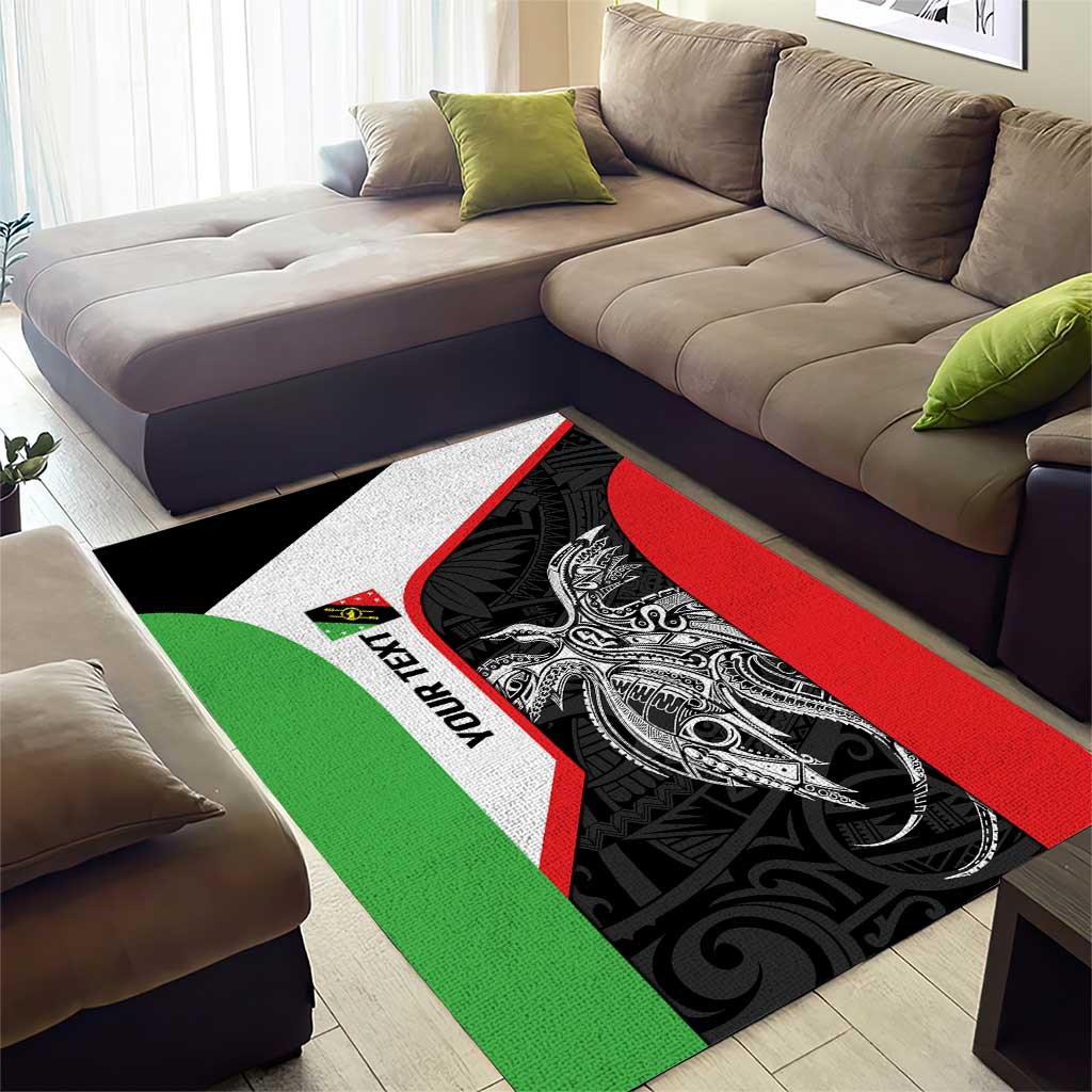 Personalised PNG Southern Highlands Province Area Rug Bird of Paradise Tattoo Flag Motif - Polynesian Pride