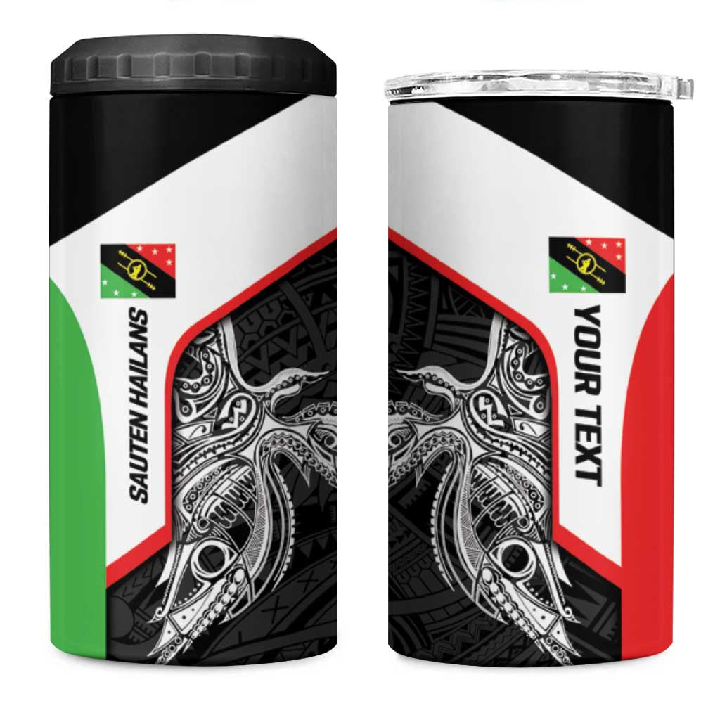 Personalised PNG Southern Highlands Province 4 in 1 Can Cooler Tumbler Bird of Paradise Tattoo Flag Motif LT9 One Size: 16 oz Red - Polynesian Pride