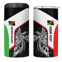 Personalised PNG Southern Highlands Province 4 in 1 Can Cooler Tumbler Bird of Paradise Tattoo Flag Motif LT9 One Size: 16 oz Red - Polynesian Pride