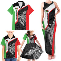 Personalised PNG Southern Highlands Province Family Matching Tank Maxi Dress and Hawaiian Shirt Bird of Paradise Tattoo Flag Motif LT9 - Polynesian Pride