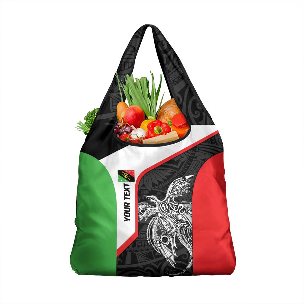 Personalised PNG Southern Highlands Province Grocery Bag Bird of Paradise Tattoo Flag Motif LT9 1-pack One Size Red - Polynesian Pride