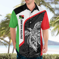 Personalised PNG Southern Highlands Province Hawaiian Shirt Bird of Paradise Tattoo Flag Motif LT9 - Polynesian Pride