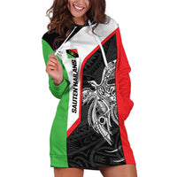 Personalised PNG Southern Highlands Province Hoodie Dress Bird of Paradise Tattoo Flag Motif LT9 Red - Polynesian Pride