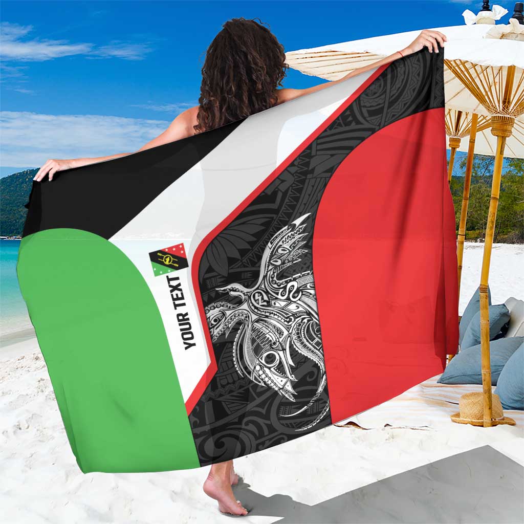 Personalised PNG Southern Highlands Province Sarong Bird of Paradise Tattoo Flag Motif - Polynesian Pride