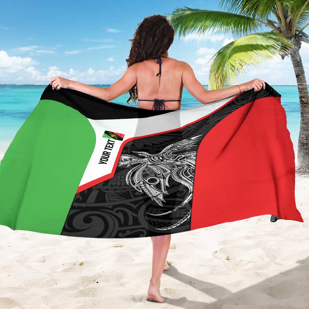 Personalised PNG Southern Highlands Province Sarong Bird of Paradise Tattoo Flag Motif - Polynesian Pride