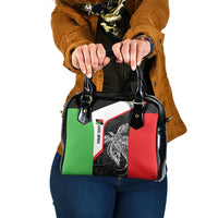 Personalised PNG Southern Highlands Province Shoulder Handbag Bird of Paradise Tattoo Flag Motif - Polynesian Pride