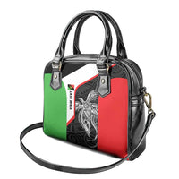 Personalised PNG Southern Highlands Province Shoulder Handbag Bird of Paradise Tattoo Flag Motif - Polynesian Pride