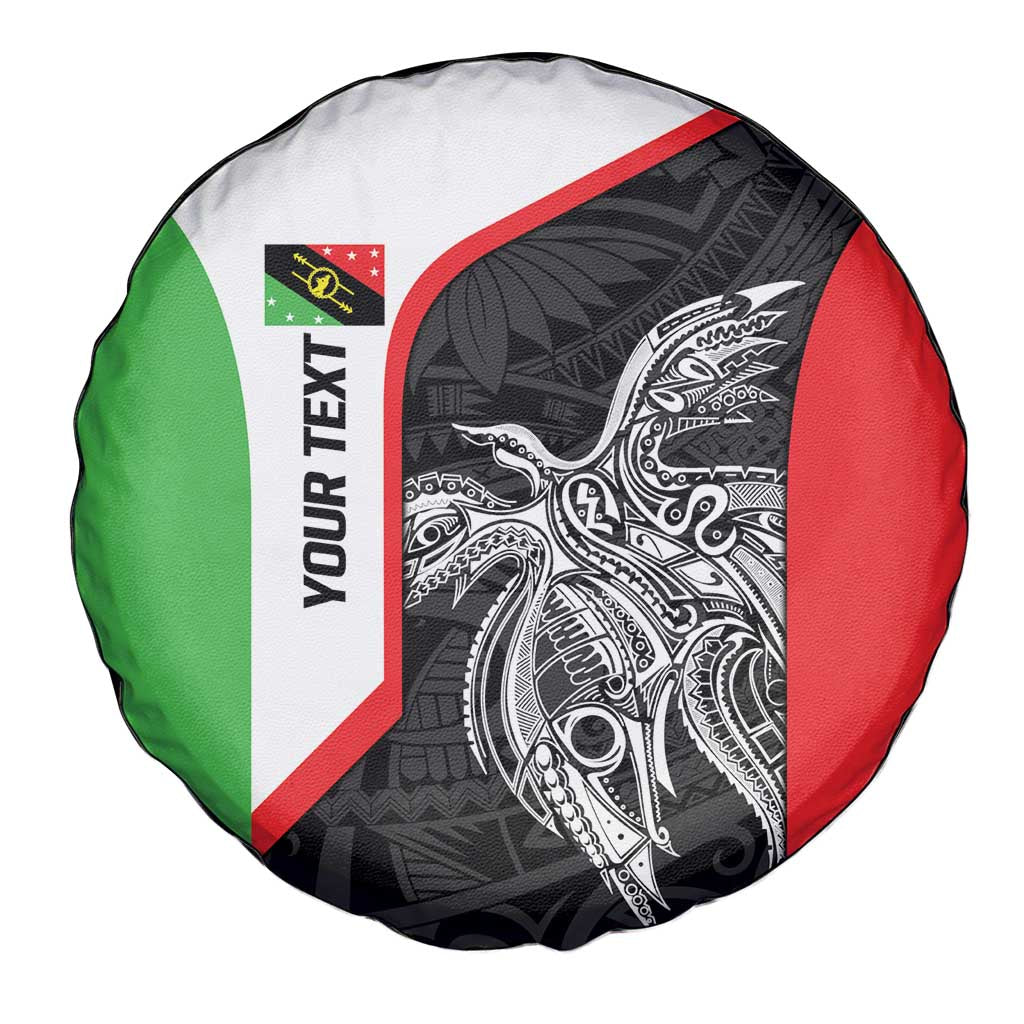 Personalised PNG Southern Highlands Province Spare Tire Cover Bird of Paradise Tattoo Flag Motif - Polynesian Pride