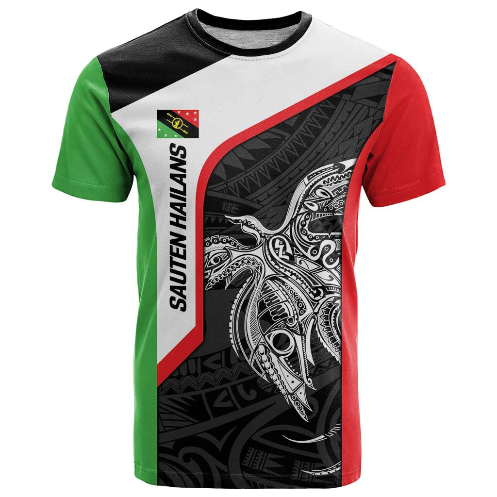 Personalised PNG Southern Highlands Province T Shirt Bird of Paradise Tattoo Flag Motif - Polynesian Pride