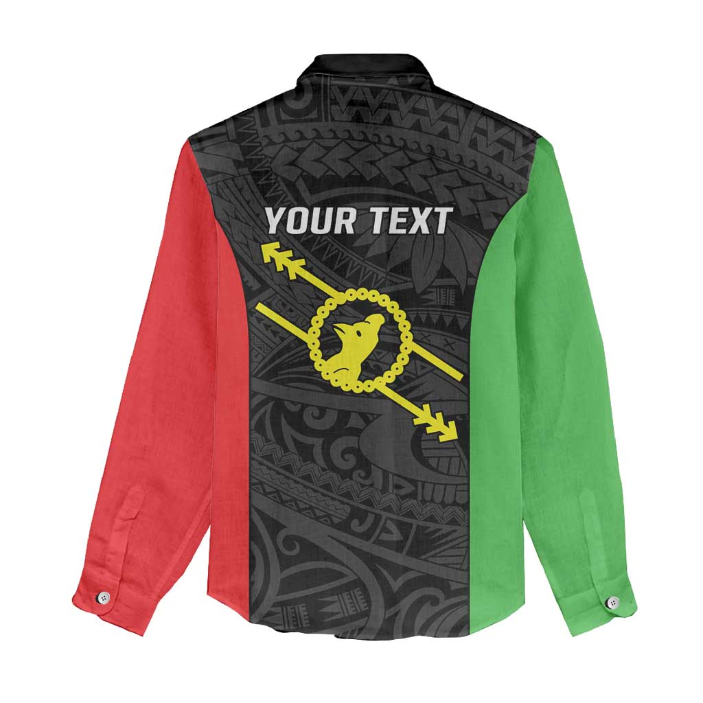 Personalised PNG Southern Highlands Province Women Casual Shirt Bird of Paradise Tattoo Flag Motif - Polynesian Pride