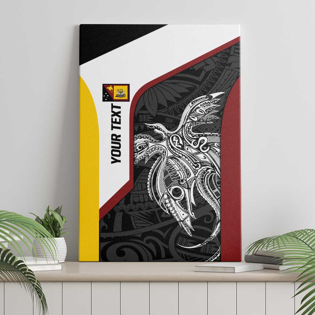 Personalised PNG Western Province Canvas Wall Art Bird of Paradise Tattoo Flag Motif LT9 - Polynesian Pride