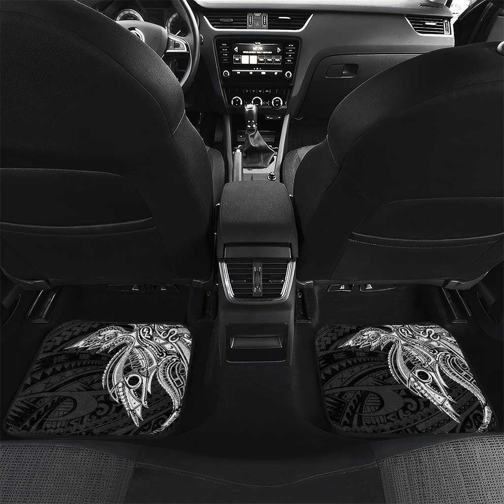 Personalised PNG Western Province Car Mats Bird of Paradise Tattoo Flag Motif LT9 Set 2pcs - Back Red - Polynesian Pride