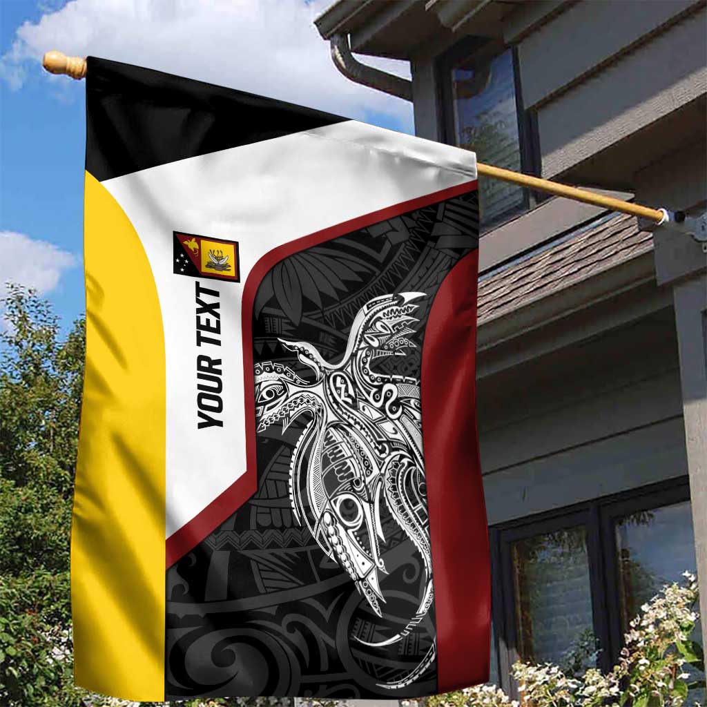 Personalised PNG Western Province Garden Flag Bird of Paradise Tattoo Flag Motif - Polynesian Pride