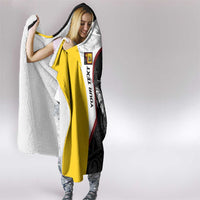 Personalised PNG Western Province Hooded Blanket Bird of Paradise Tattoo Flag Motif - Polynesian Pride