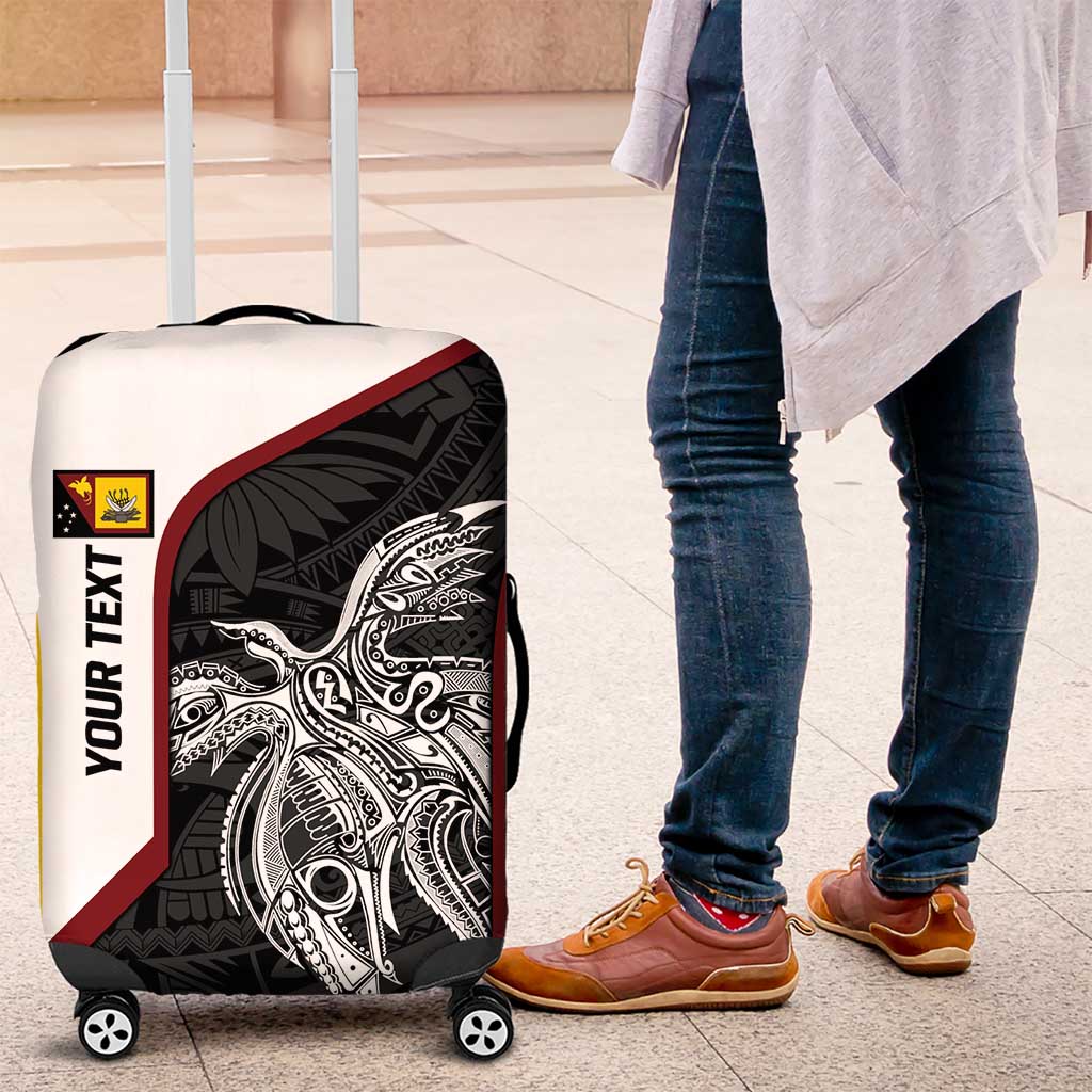 Personalised PNG Western Province Luggage Cover Bird of Paradise Tattoo Flag Motif - Polynesian Pride