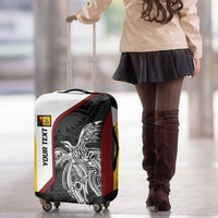 Personalised PNG Western Province Luggage Cover Bird of Paradise Tattoo Flag Motif - Polynesian Pride