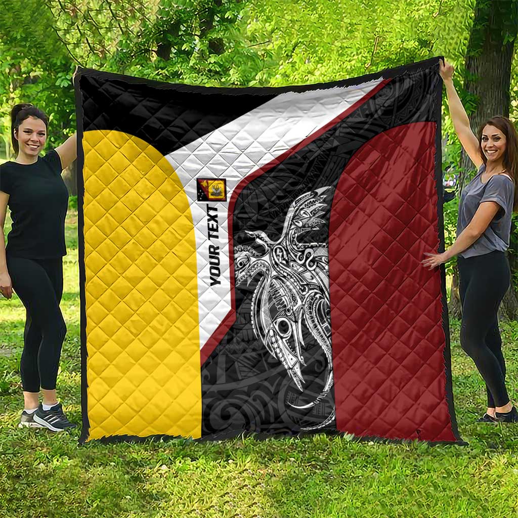 Personalised PNG Western Province Quilt Bird of Paradise Tattoo Flag Motif - Polynesian Pride