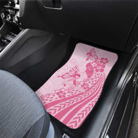 Pacific Girl and Butterfly Cancer Ribbon Personalised Car Mats LT9 - Polynesian Pride