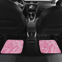 Pacific Girl and Butterfly Cancer Ribbon Personalised Car Mats LT9 Set 2pcs - Back Pink - Polynesian Pride