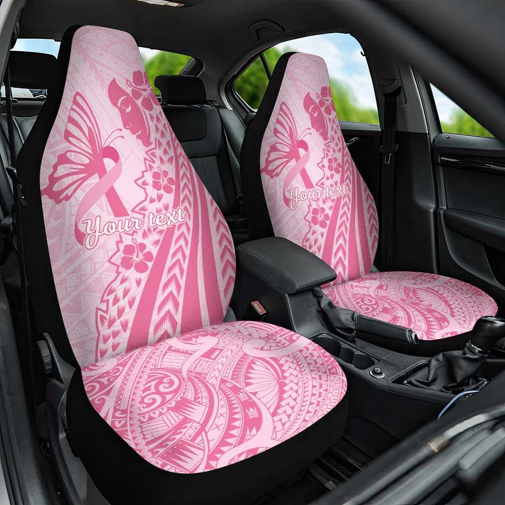 Pacific Girl and Butterfly Cancer Ribbon Personalised Car Seat Cover