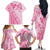 Pacific Girl and Butterfly Cancer Ribbon Personalised Family Matching Off The Shoulder Long Sleeve Dress and Hawaiian Shirt