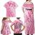 Pacific Girl and Butterfly Cancer Ribbon Personalised Family Matching Off Shoulder Maxi Dress and Hawaiian Shirt