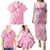 Pacific Girl and Butterfly Cancer Ribbon Personalised Family Matching Puletasi and Hawaiian Shirt