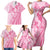 Pacific Girl and Butterfly Cancer Ribbon Personalised Family Matching Short Sleeve Bodycon Dress and Hawaiian Shirt