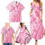 Pacific Girl and Butterfly Cancer Ribbon Personalised Family Matching Summer Maxi Dress and Hawaiian Shirt