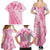 Pacific Girl and Butterfly Cancer Ribbon Personalised Family Matching Summer Maxi Dress and Hawaiian Shirt