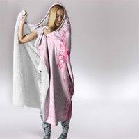 Pacific Girl and Butterfly Cancer Ribbon Personalised Hooded Blanket LT9 - Polynesian Pride