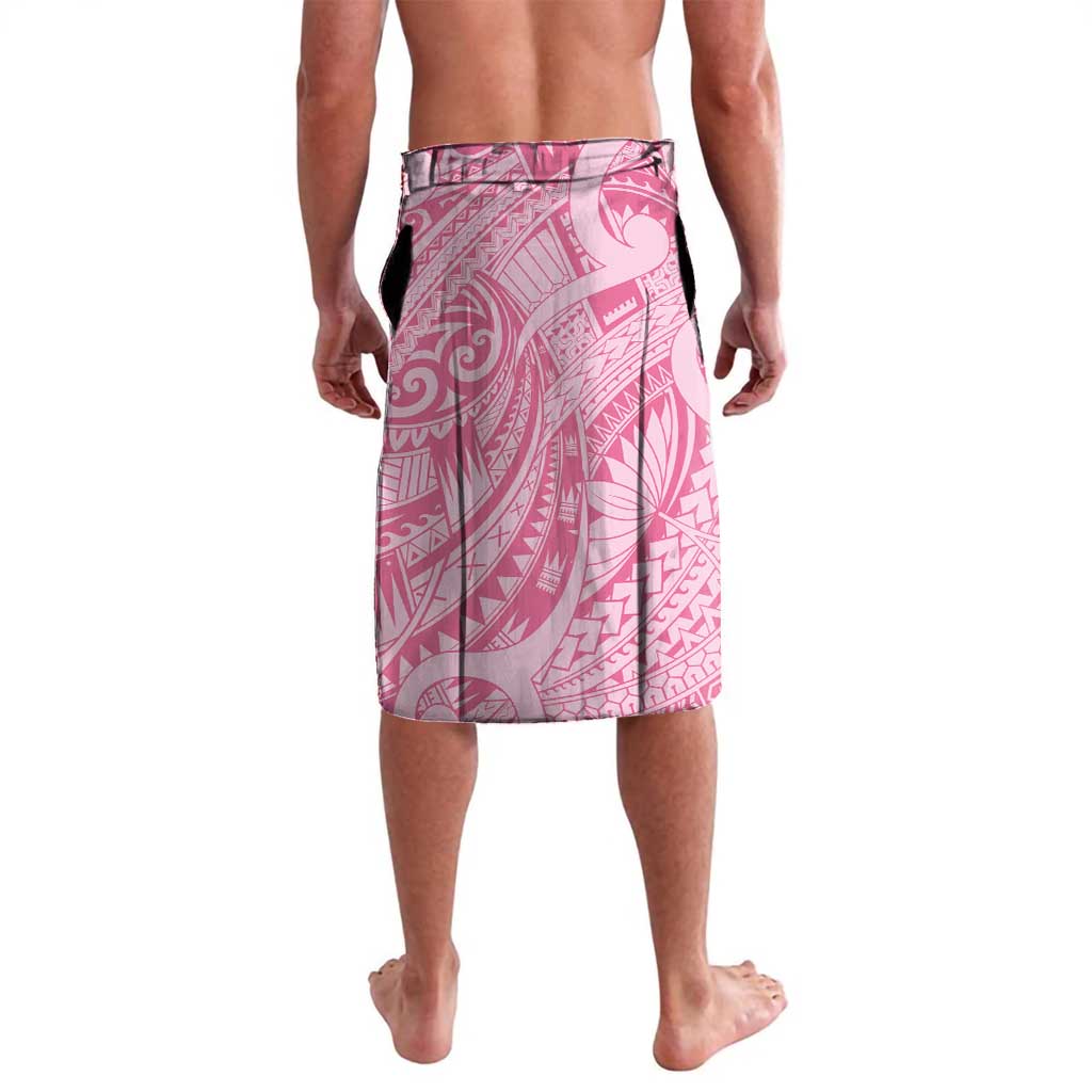 Pacific Girl and Butterfly Cancer Ribbon Personalised Lavalava LT9 - Polynesian Pride