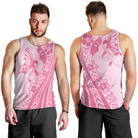 Pacific Girl and Butterfly Cancer Ribbon Personalised Men Tank Top LT9 - Polynesian Pride
