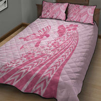 Pacific Girl and Butterfly Cancer Ribbon Personalised Quilt Bed Set LT9 - Polynesian Pride
