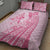 Pacific Girl and Butterfly Cancer Ribbon Personalised Quilt Bed Set