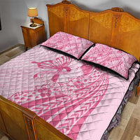 Pacific Girl and Butterfly Cancer Ribbon Personalised Quilt Bed Set LT9 - Polynesian Pride