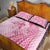 Pacific Girl and Butterfly Cancer Ribbon Personalised Quilt Bed Set