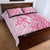 Pacific Girl and Butterfly Cancer Ribbon Personalised Quilt Bed Set