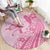 Pacific Girl and Butterfly Cancer Ribbon Personalised Round Carpet