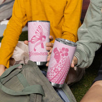 Pacific Girl and Butterfly Cancer Ribbon Personalised Tumbler Cup LT9 - Polynesian Pride