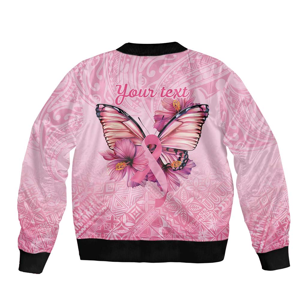 Faith Hope Love Butterfly Ribbon Personalised Bomber Jacket