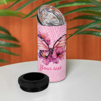 Faith Hope Love Butterfly Ribbon Personalised 4 in 1 Can Cooler Tumbler