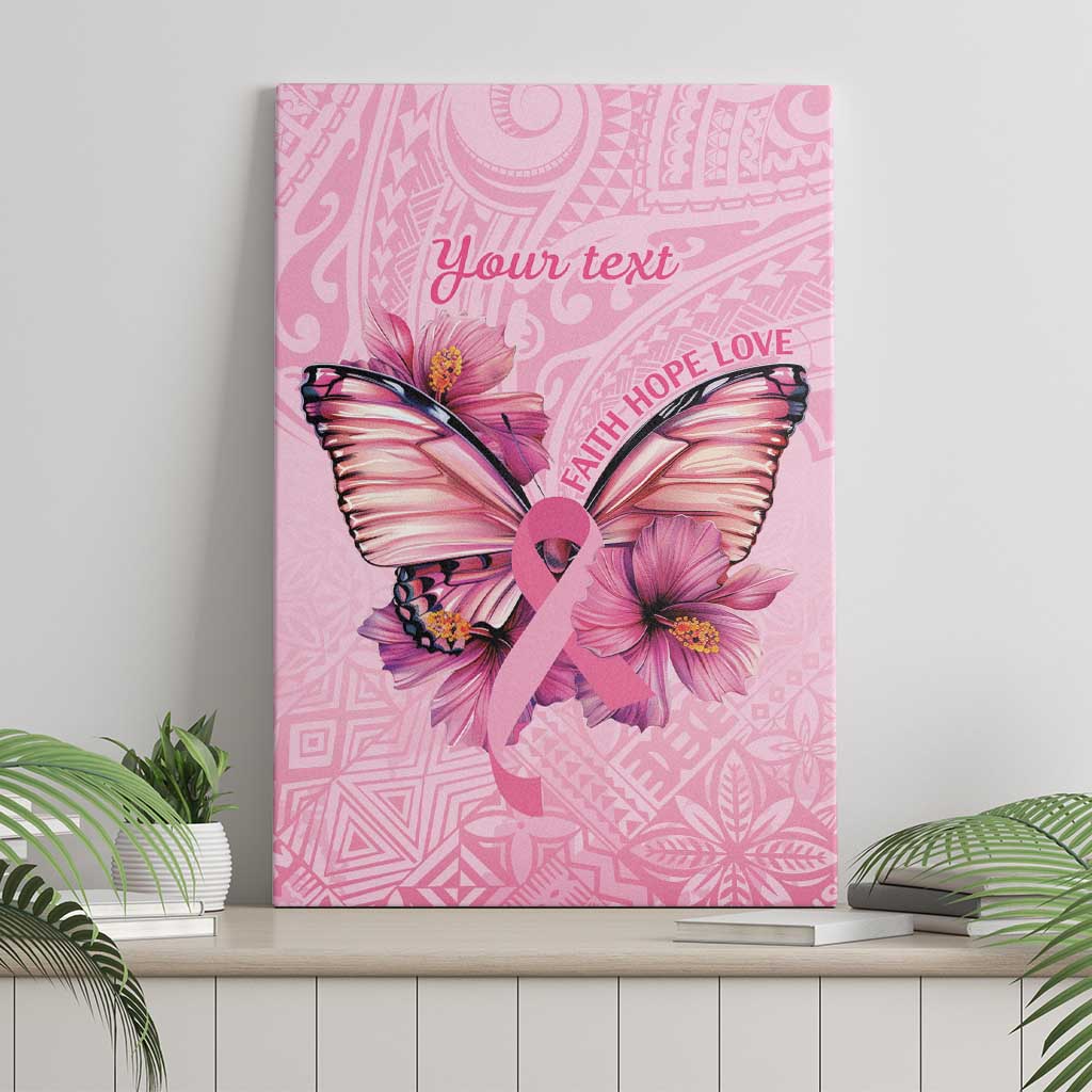 Faith Hope Love Butterfly Ribbon Personalised Canvas Wall Art LT9 - Polynesian Pride