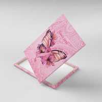 Faith Hope Love Butterfly Ribbon Personalised Canvas Wall Art LT9 With Frame Pink - Polynesian Pride